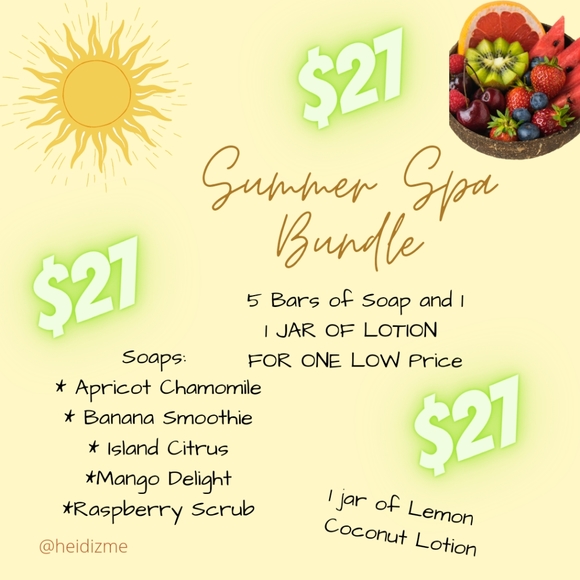 HOMEMADE Natural Organic Summer Spa Bundle - Picture 1 of 11